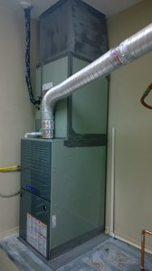 Pic of an in garage furnace and coil
